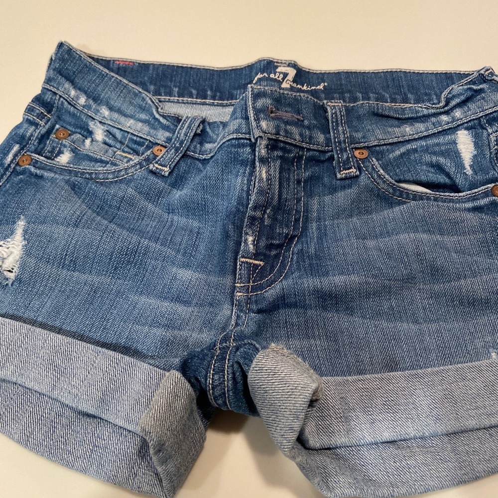 7 for all mankind jean shorts